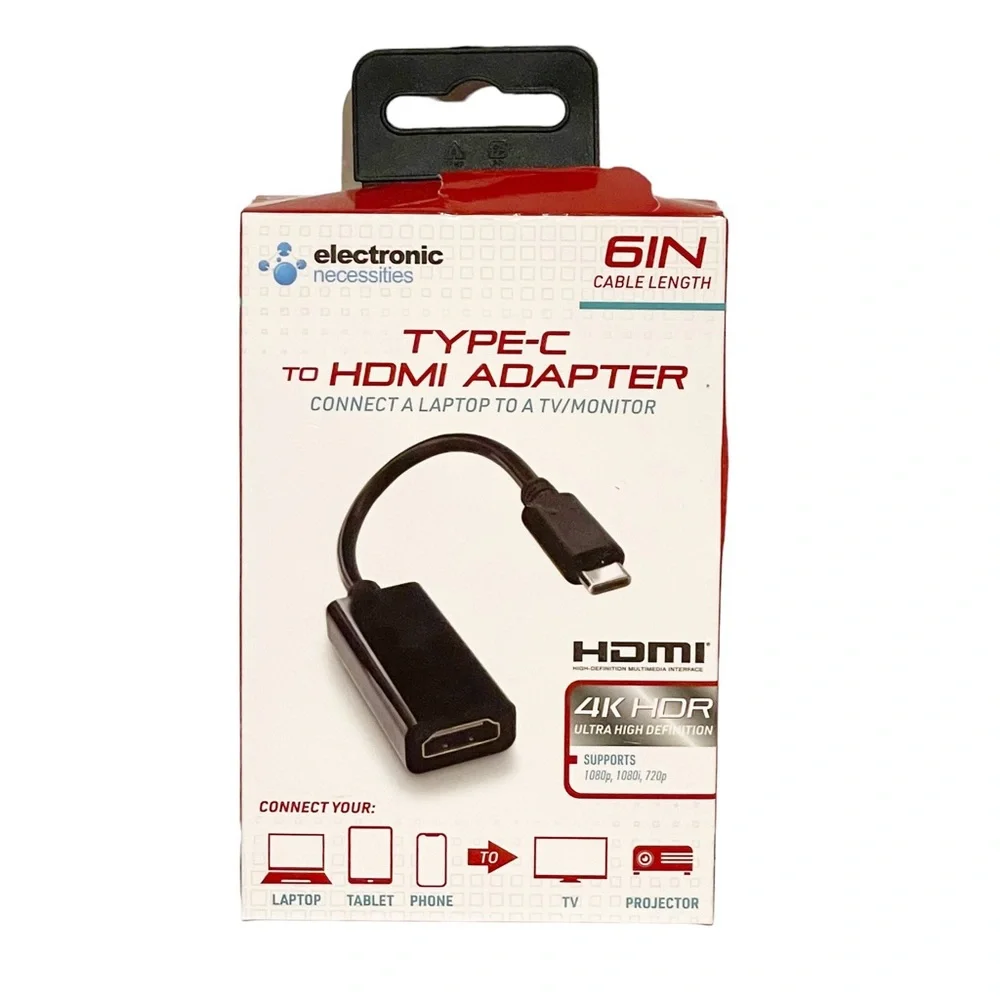 Mini Display Port to HDMI Adapter Connect Latop‎ to a Monitor 6 Inch Cable NEW